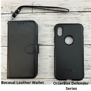 2 Black Phone Cases for iPhone X